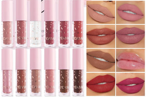 12 Colors Lip Gloss Set,Moisturizing Light Liquid Lipstick Lip Oil,Long Lasting Waterproof Lip Glaze Makeup,Book Nude Lip Glow Oil Lip Gloss Kit